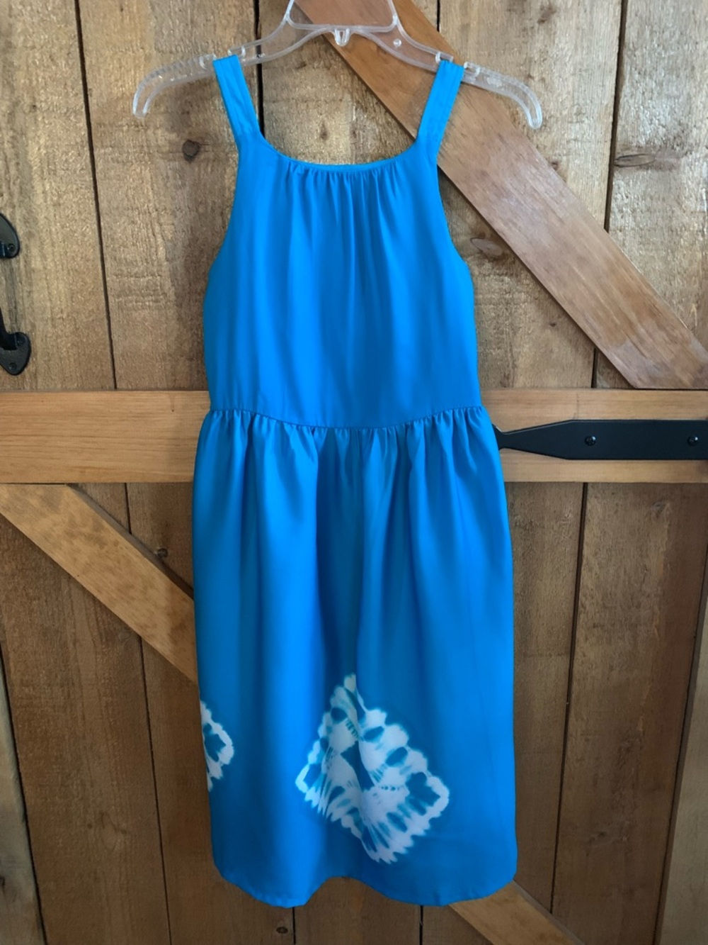 Girl's Crazy 8 Sleeveless Blue Tye Dyed Lined Dress Size 14.
